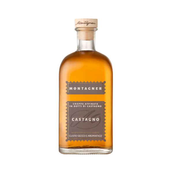 Grappa Castagno Barriques 42° 0,7 lt.  - Montagner