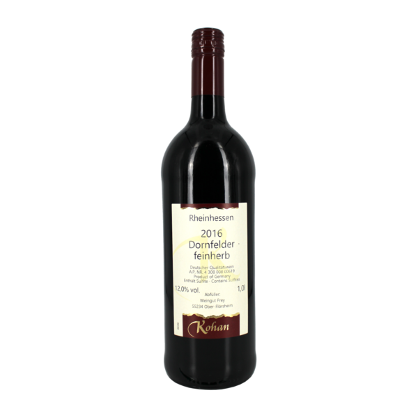 Rheinhessen Dornfelder feinherb QbA 1,0 Lt 2020 - Kohan